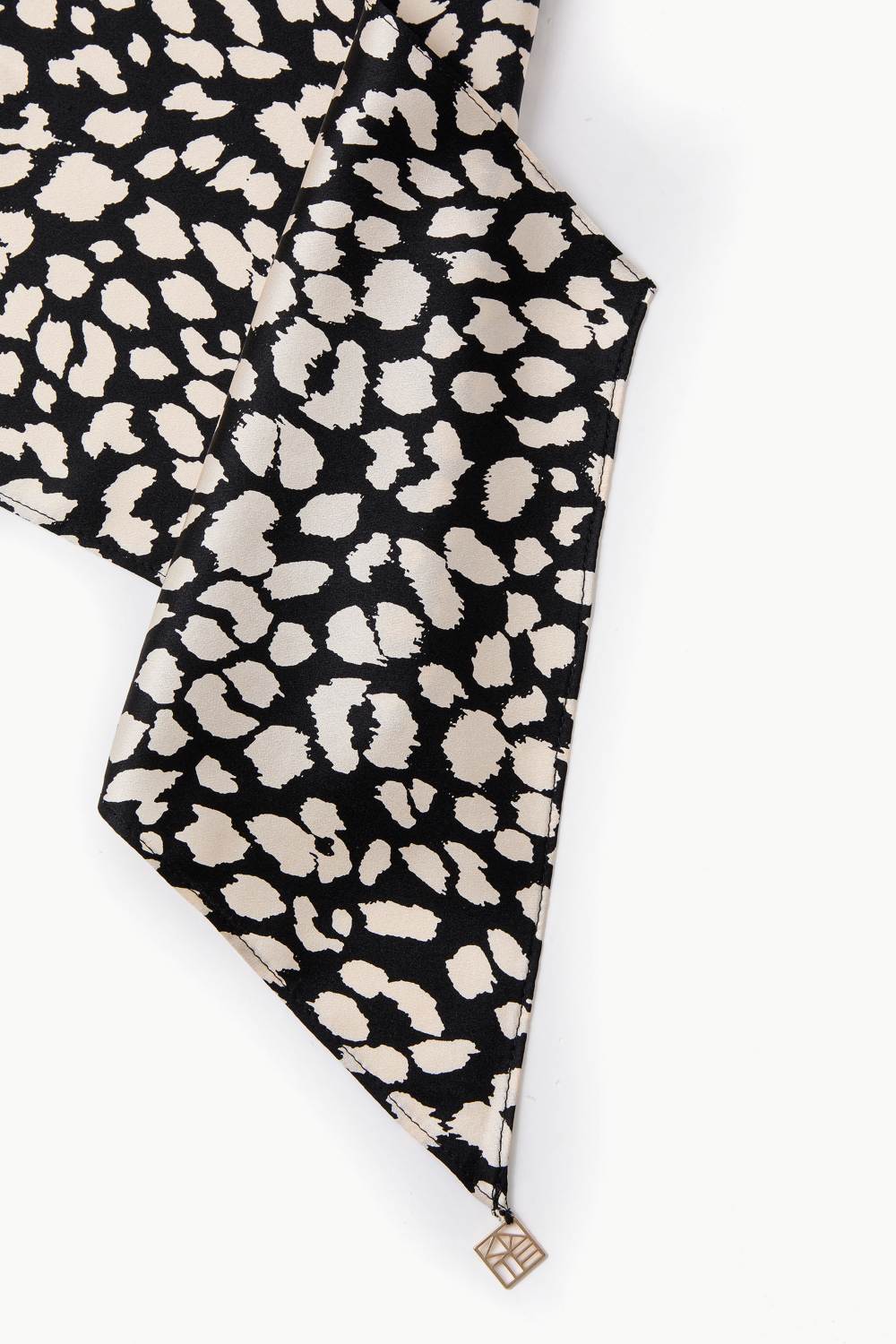 Patterned Skinny Silk Scarf