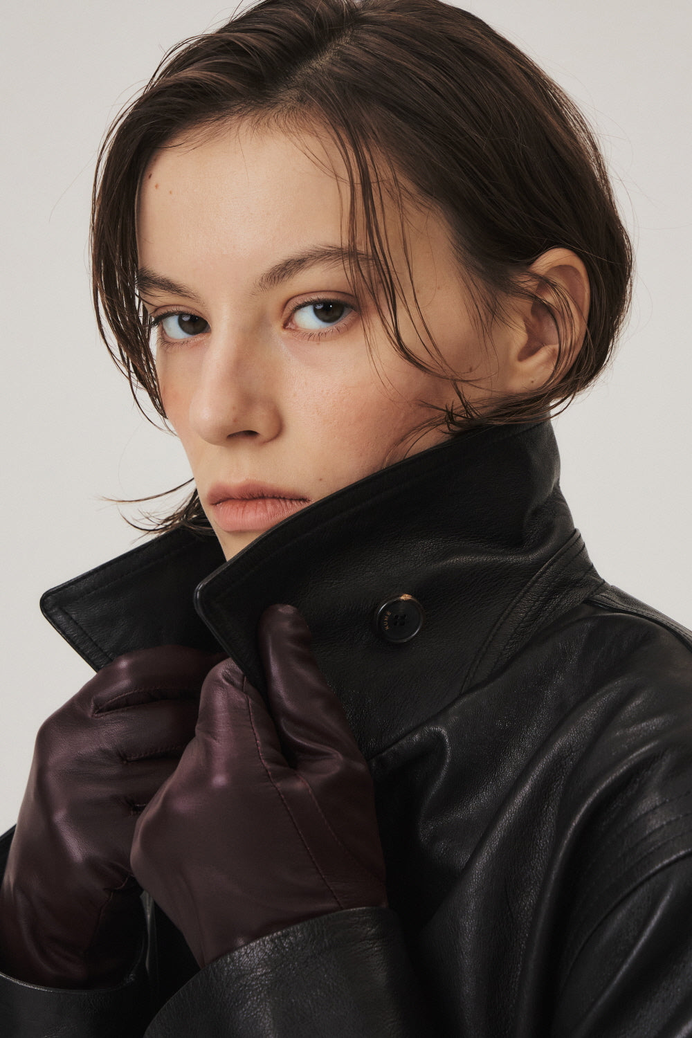Napa Leather Half Coat