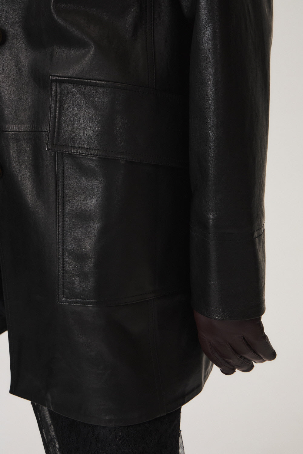 Napa Leather Half Coat
