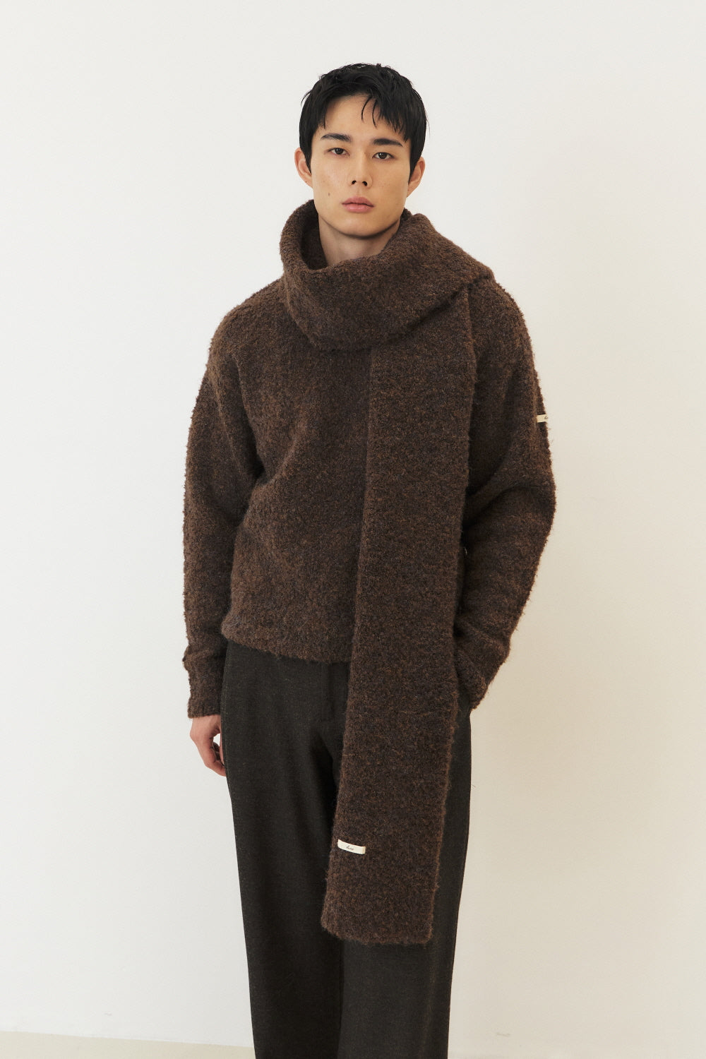 Wool Blend Knitted Muffler