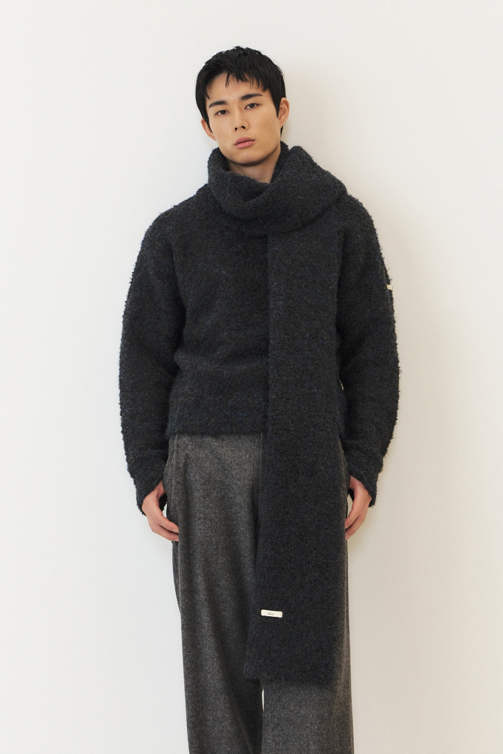 Wool Blend Knitted Muffler