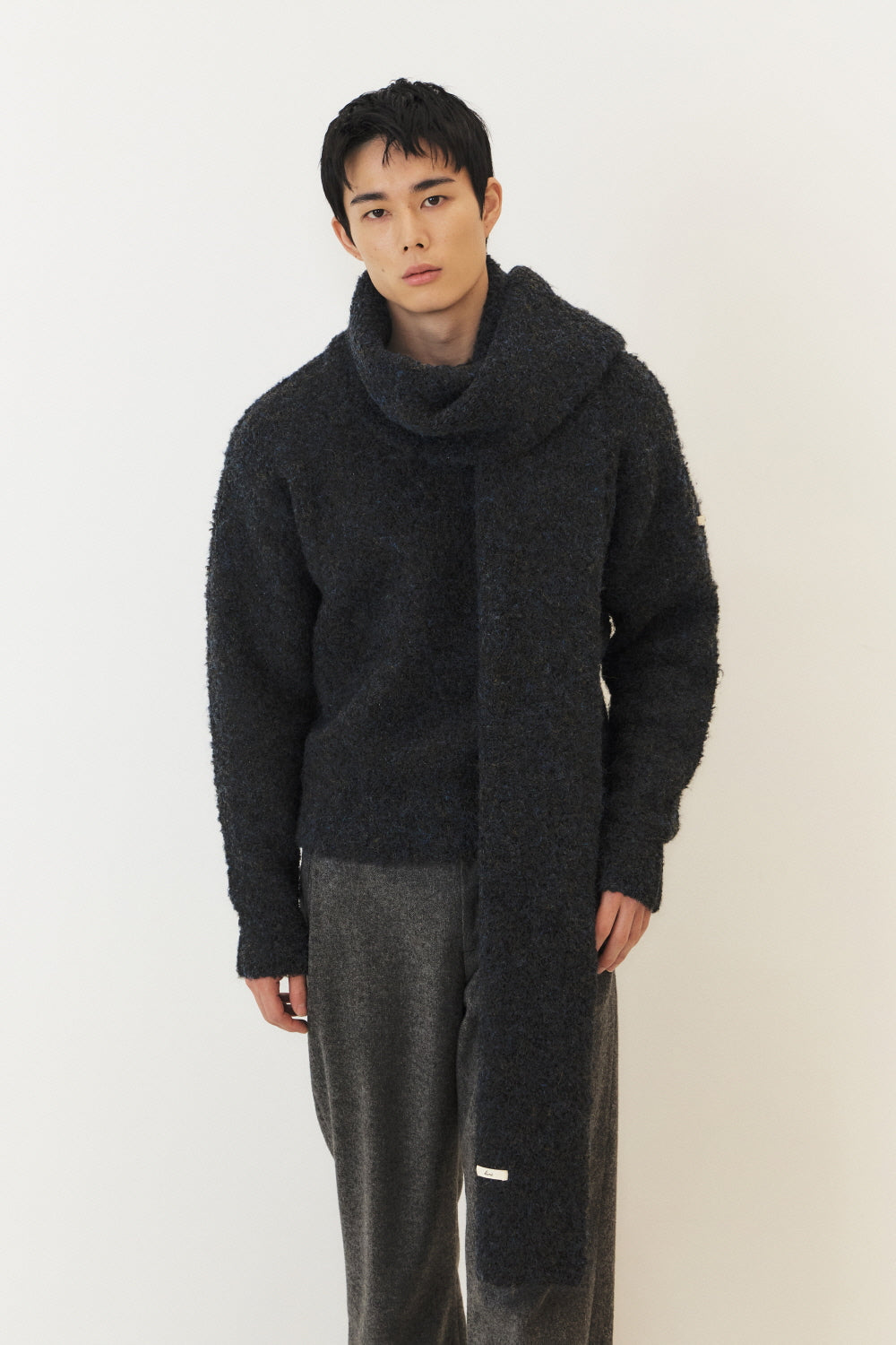 Wool Blend Knitted Muffler