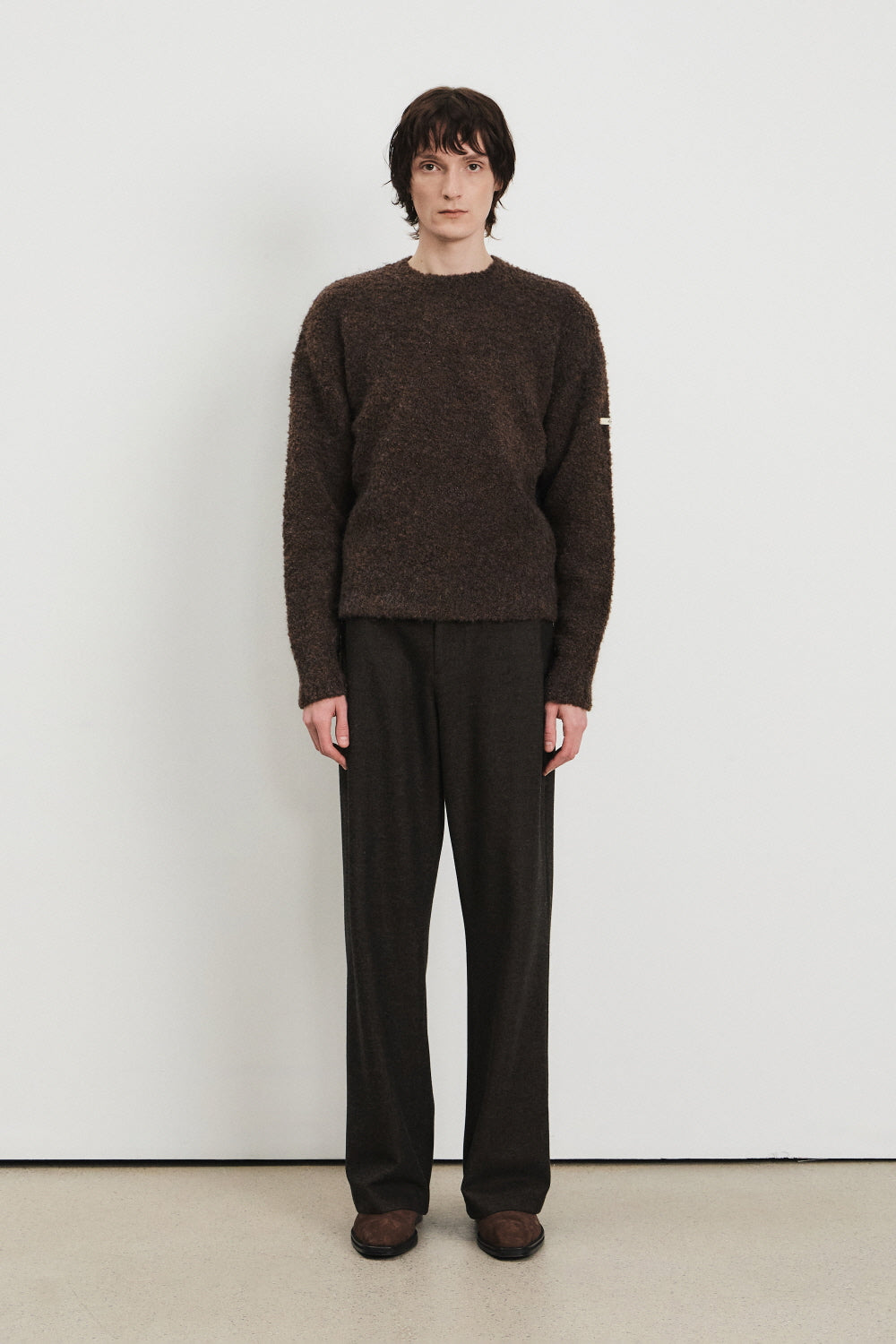 Men's Wool Blend Wide Pants