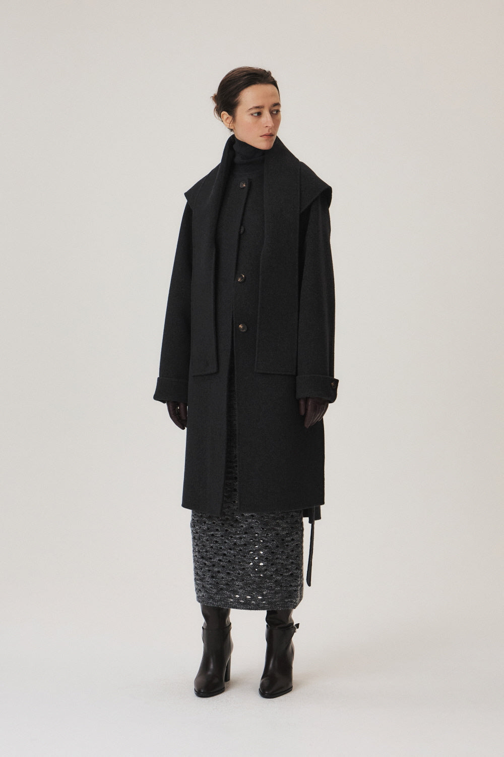 Handmade Cashmere Blend Muffler Coat