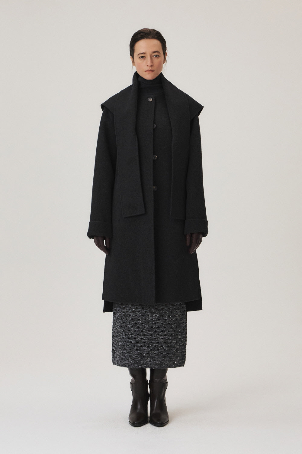 Handmade Cashmere Blend Muffler Coat