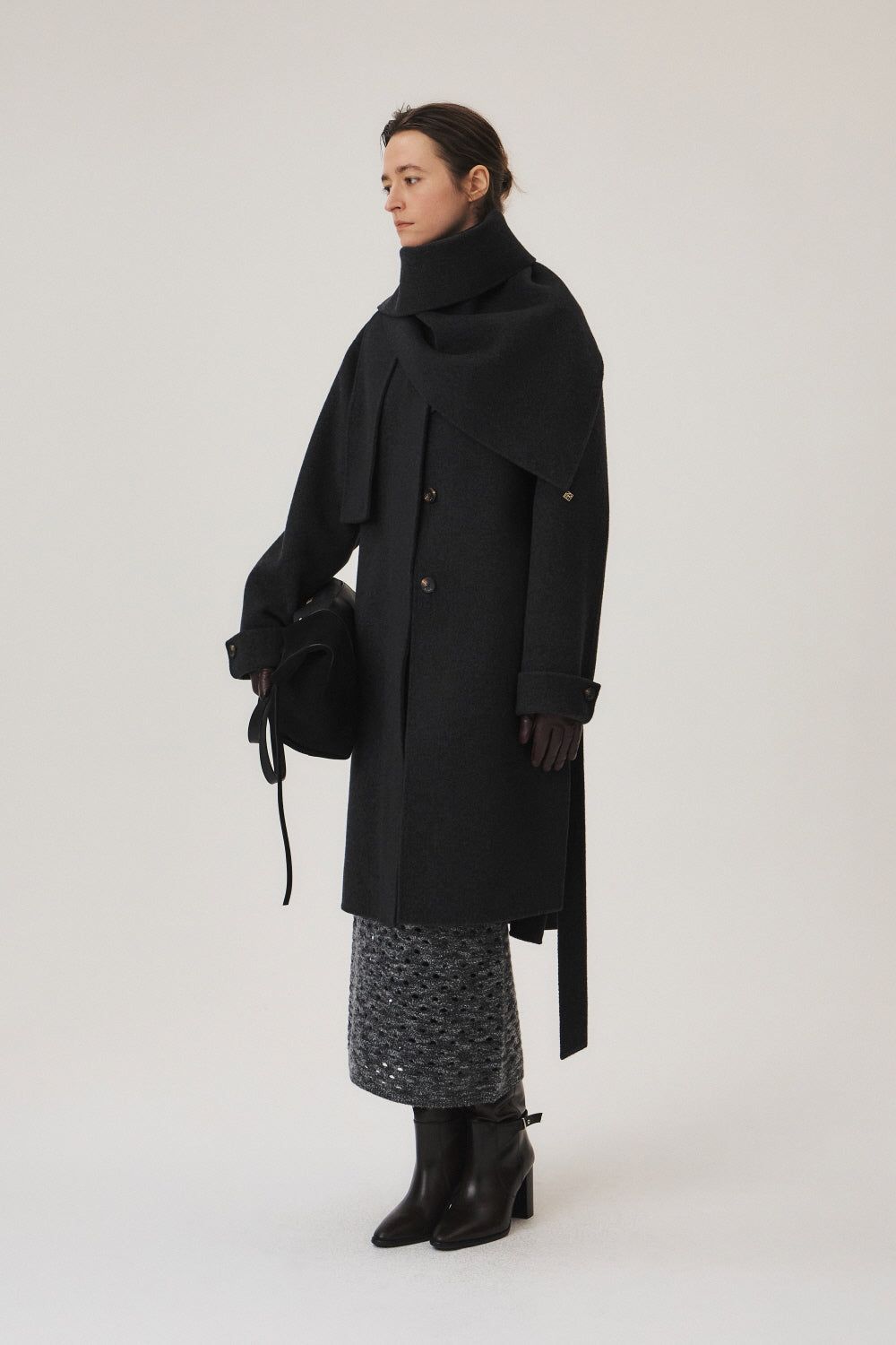 Handmade Cashmere Blend Muffler Coat
