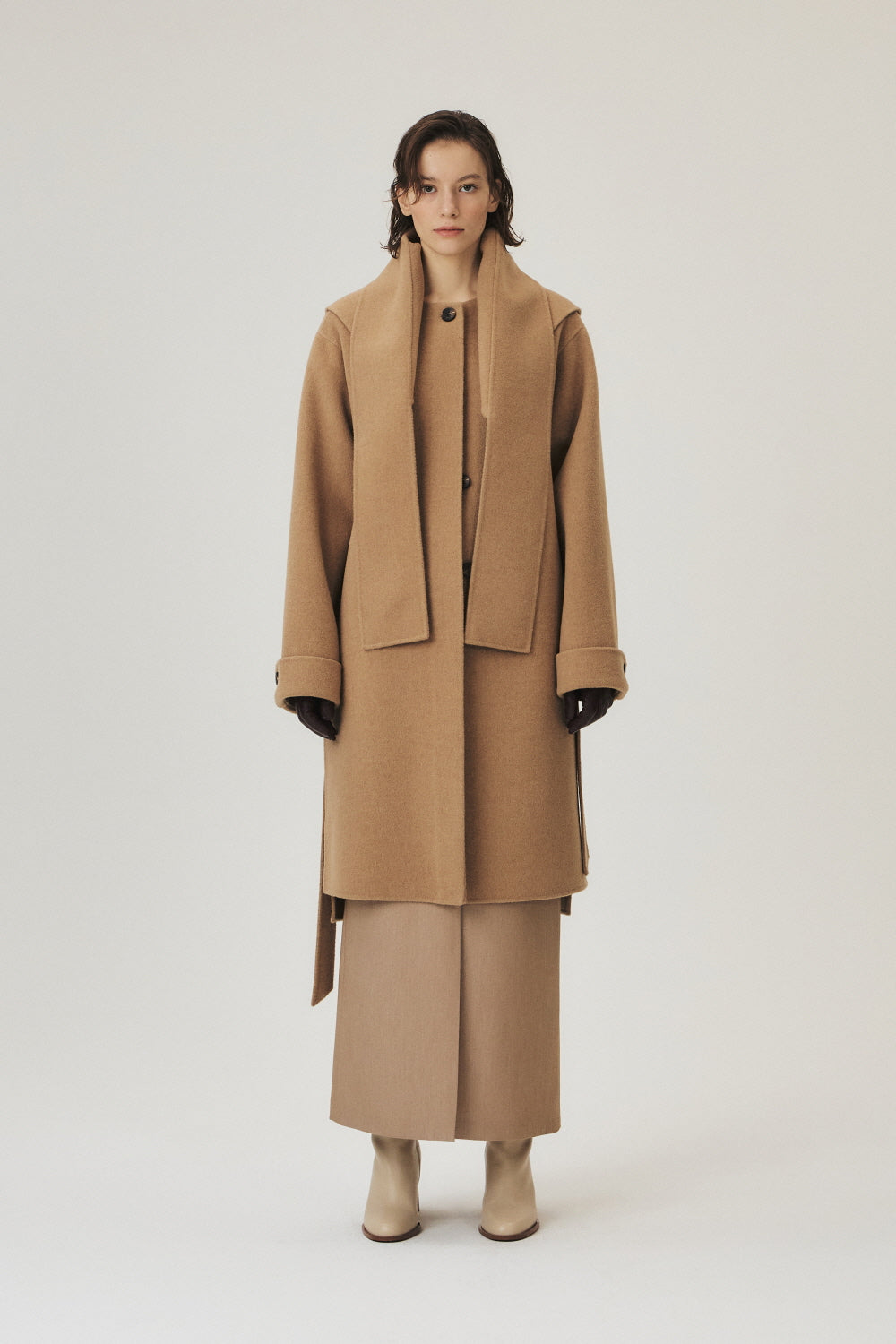 Handmade Cashmere Blend Muffler Coat