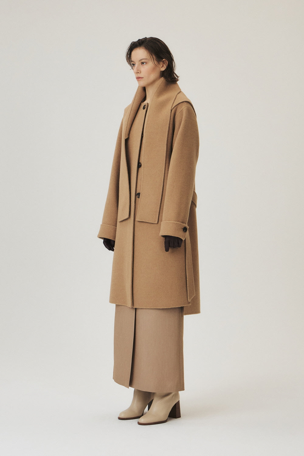 Handmade Cashmere Blend Muffler Coat