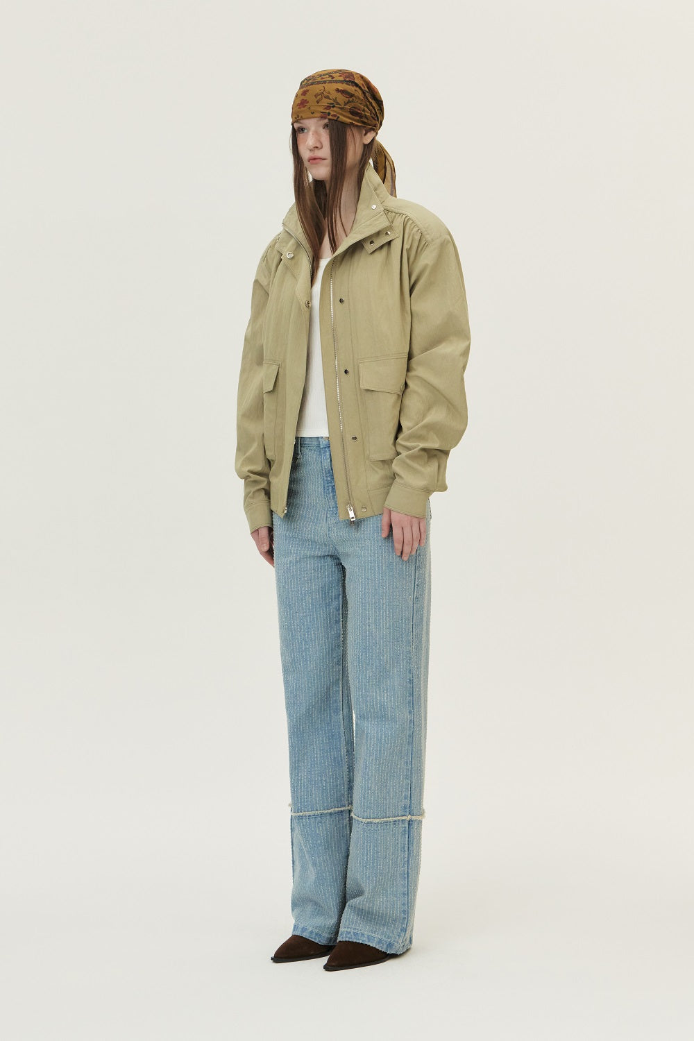 Lightweight Oversized Blouson, Olive