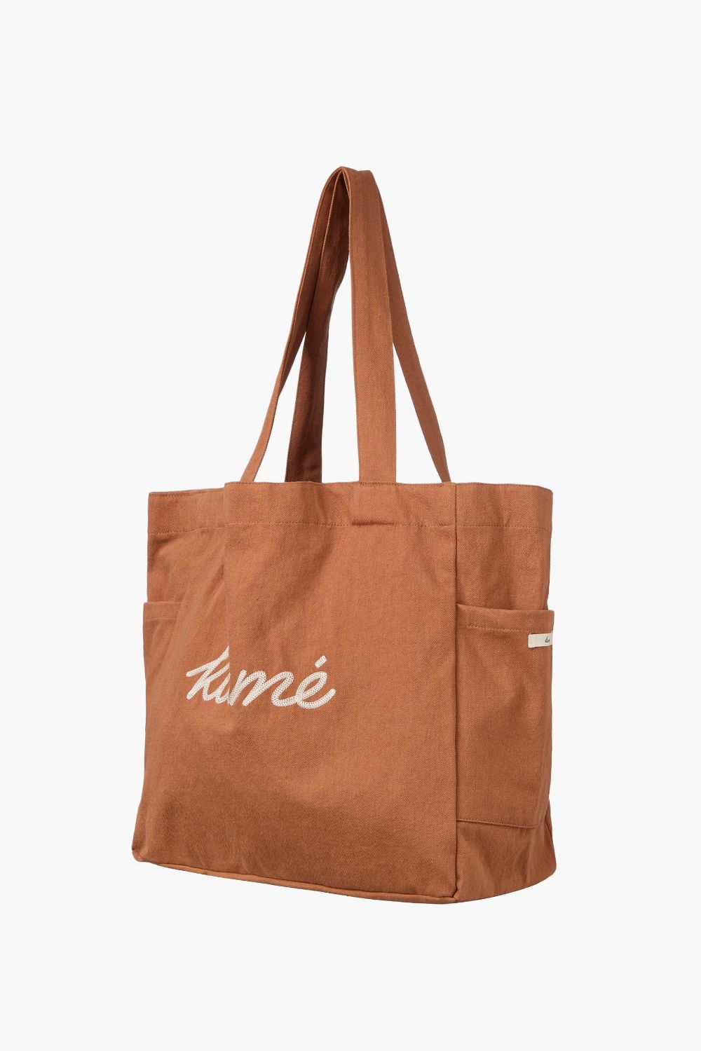 Logo Embroidered Canvas Bag, Orange