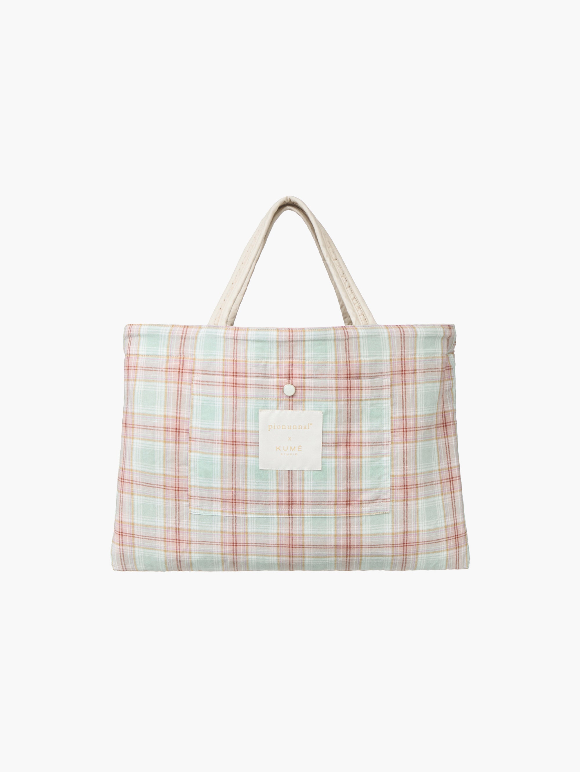 PIonunnal x KUME Milk Reversible Checkered Bag